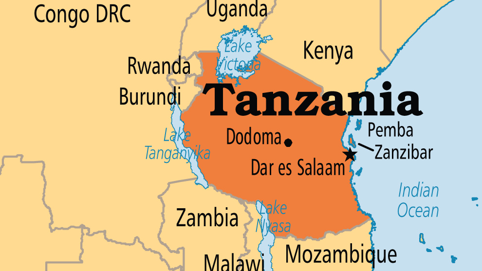 Tanzania map