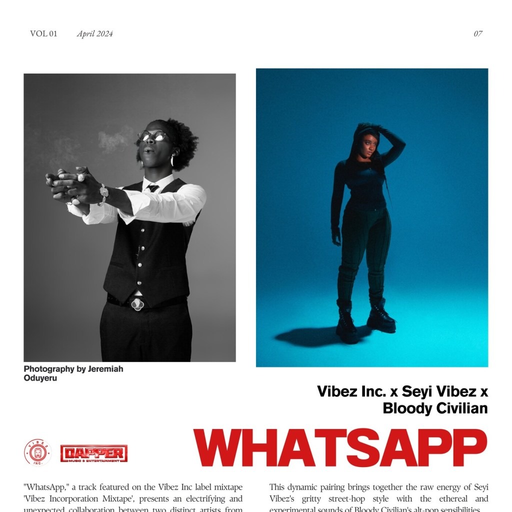 Vibez Inc – WhatsApp Ft. Seyi Vibez & Bloody Civilian